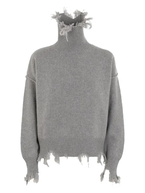 Seafarer distressed highneck sweater
