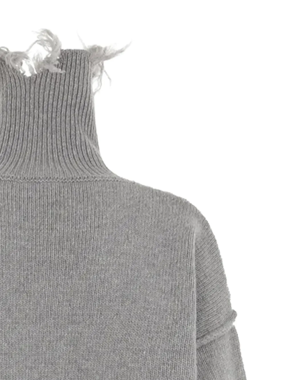 Seafarer Distressed Highneck Sweater In Gray