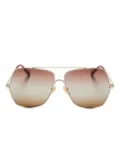 Chloé Eyewear gold-tone geometric sunglasses