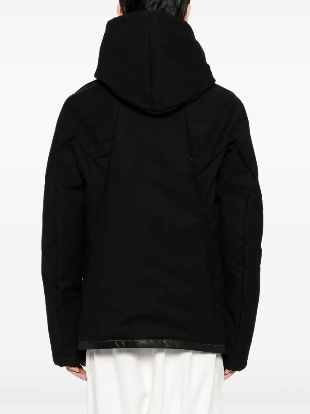 69 BY ISAAC SELLAM Jack met capuchon en rits Zwart