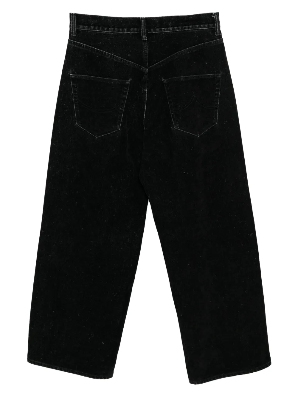 Doublet Gesmockte jeans met borduurwerk - Zwart