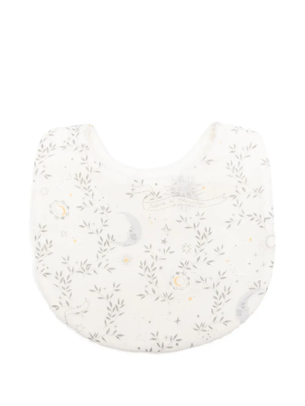 Tartine Et Chocolat leaf-print cotton bib | Neutrals | Image 1