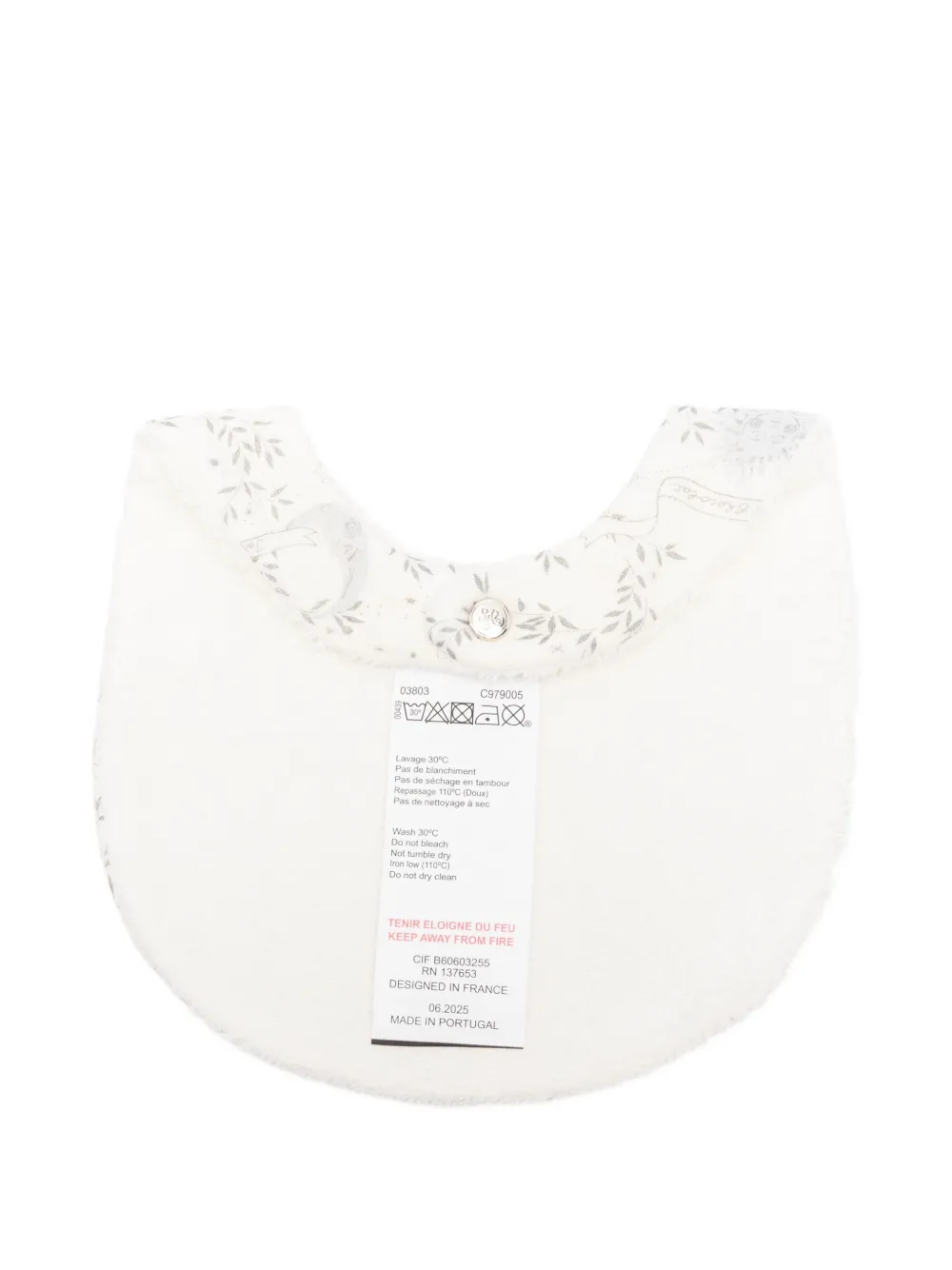 Tartine Et Chocolat leaf-print cotton bib | Image 2