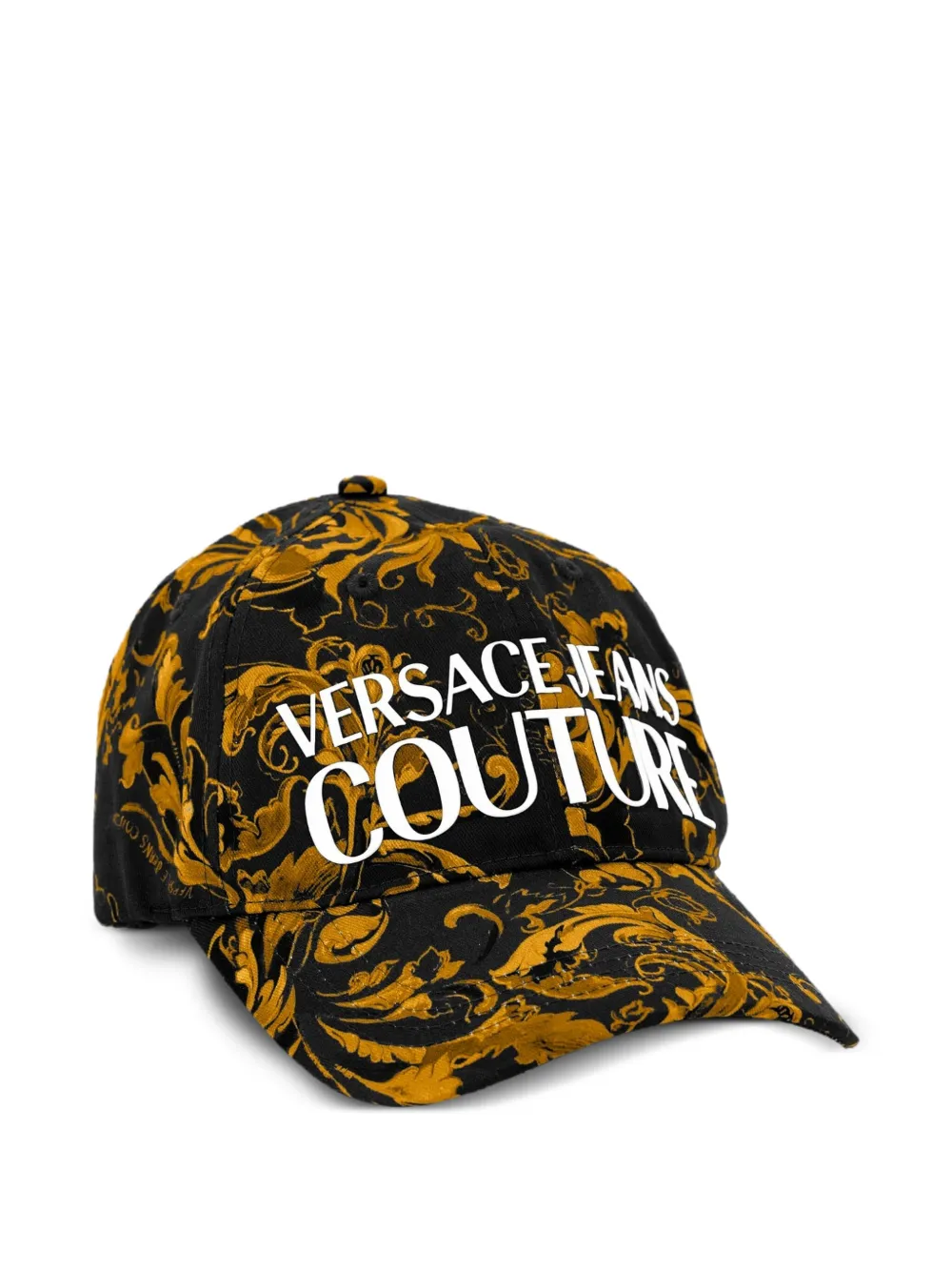 Versace Jeans Couture baroque-print baseball cap hat | Black | Image 1