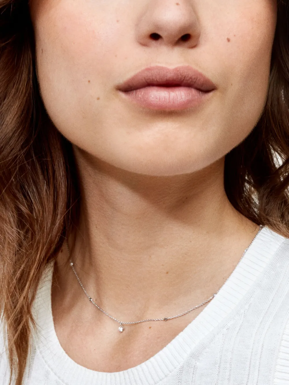 We by WHITEbIRD 18K white gold Holly diamond necklace | Image 2