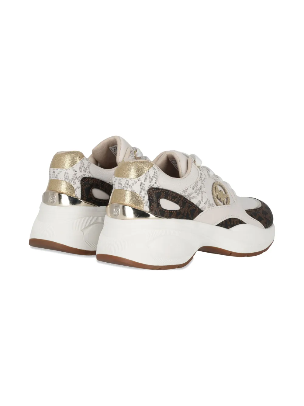 Michael Kors Kids logo-plaque sneakers Neutrals