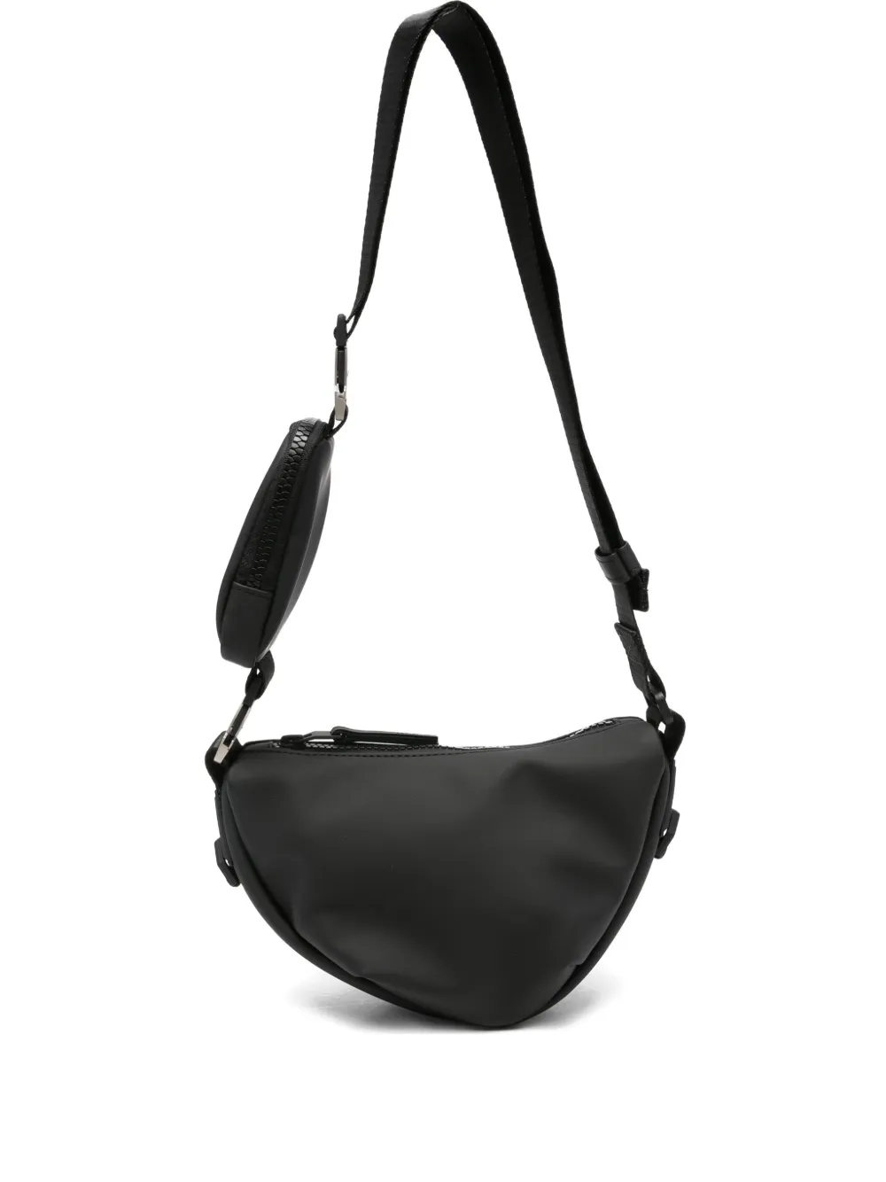 Rains Curved Zip-fastening Shoulder Bag In Black