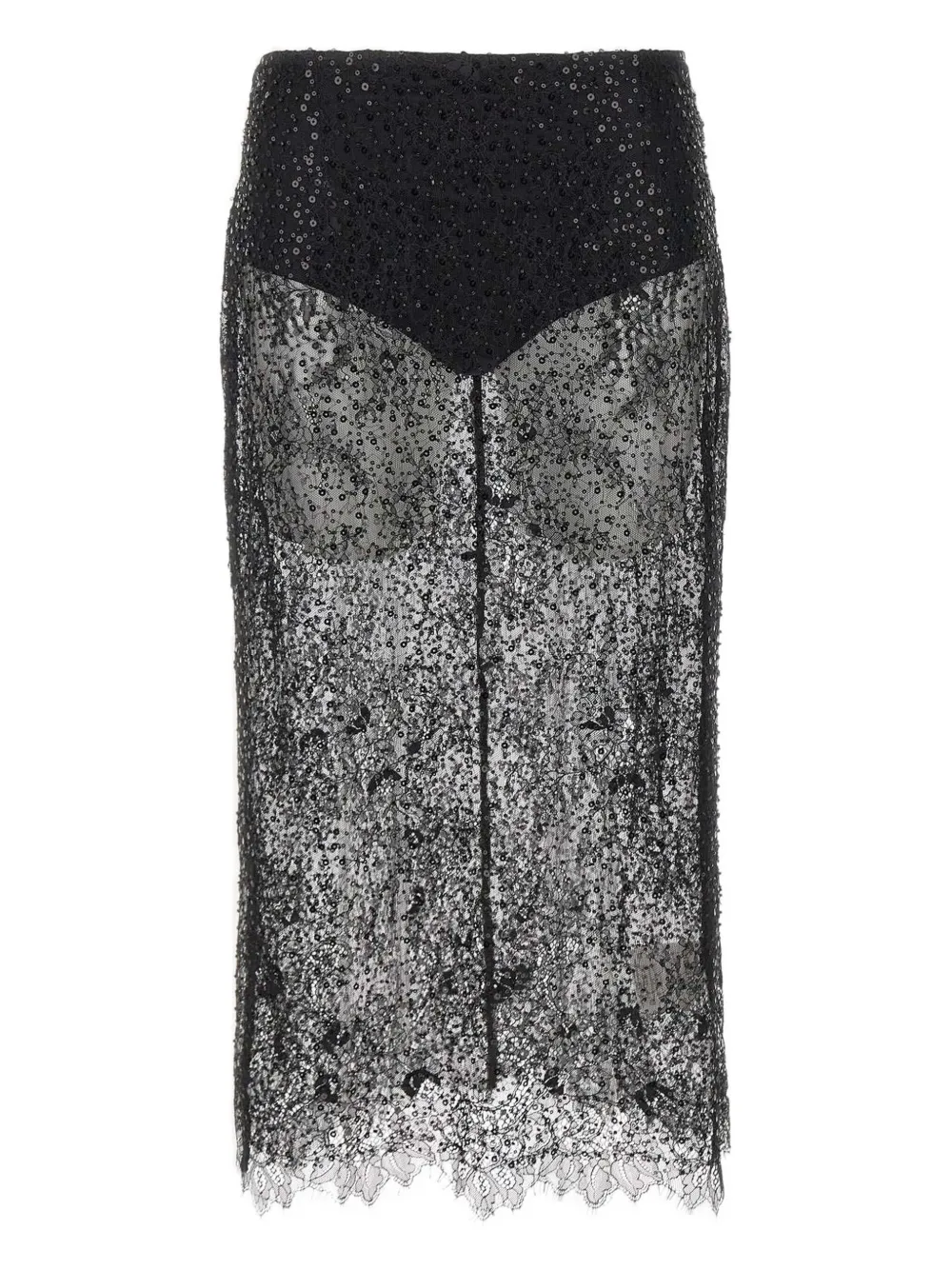 HERSKIND Risa midi-rok met pailletten - Zwart