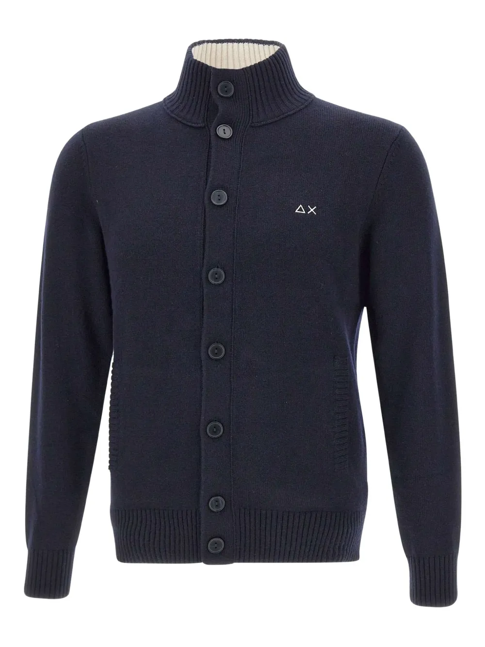 Sun68 high-neck buttoned cardigan | Blue | Image 1