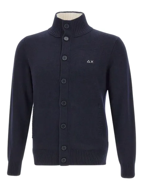 Sun68 high-neck buttoned cardigan