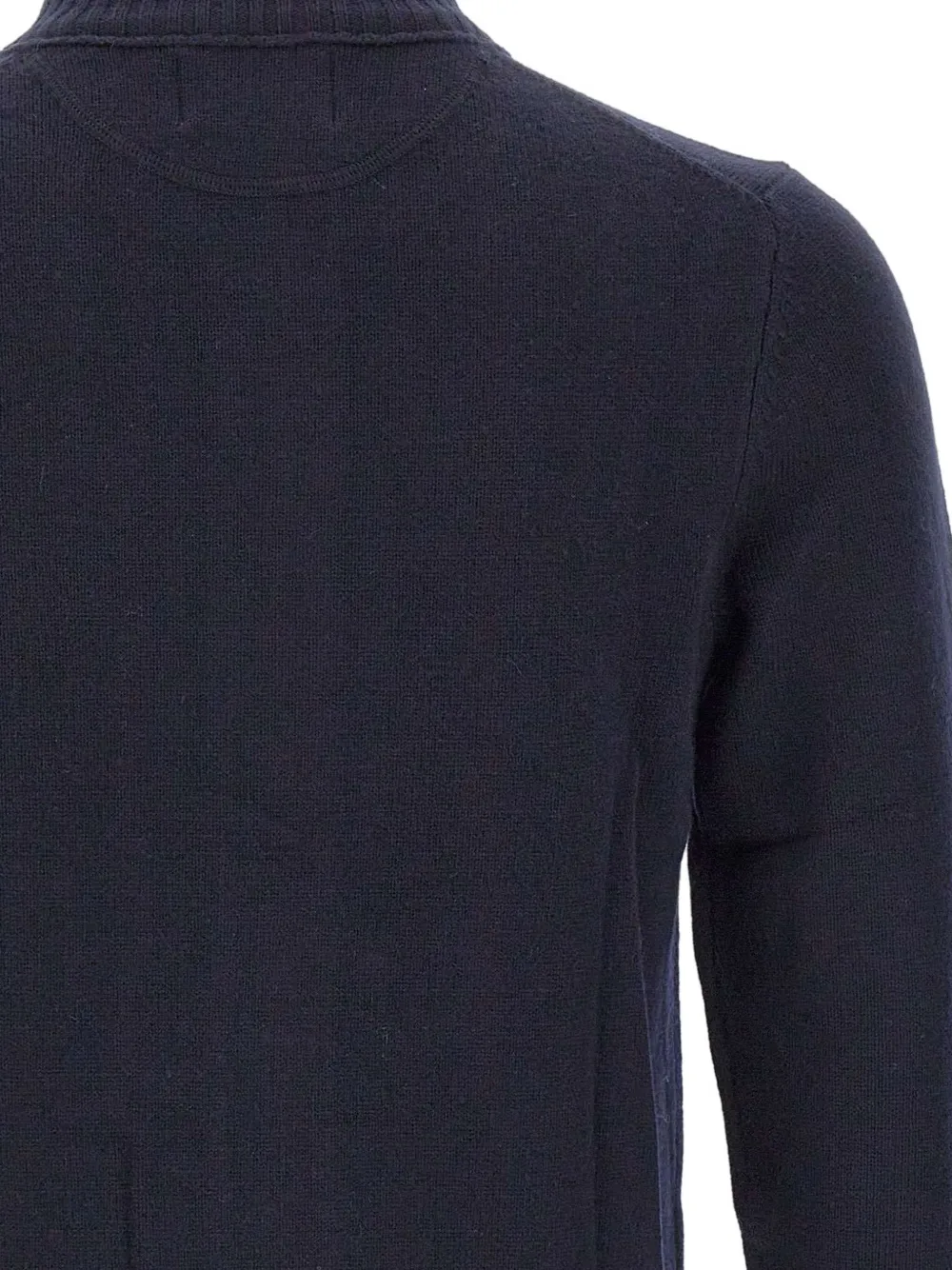 Sun 68 High-neck Buttoned Cardigan In Blue
