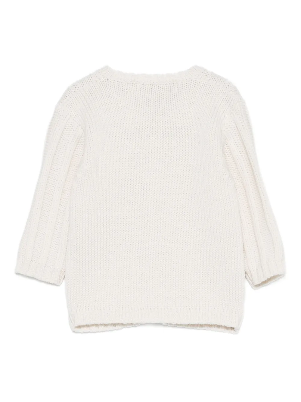 La Stupenderia Kabelgebreid vest Beige