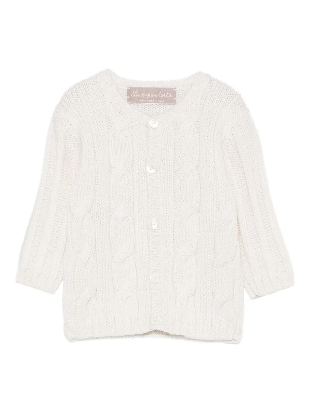 La Stupenderia cable-knit cardigan - Toni neutri
