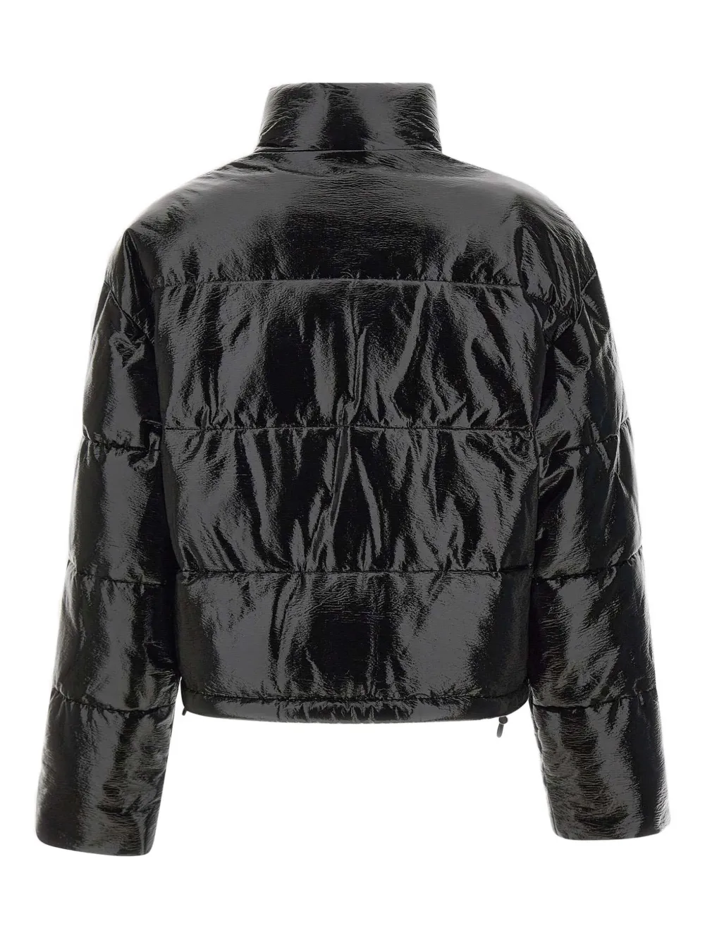 Courrèges Quilted Stand-collar Puffer Jacket In Black
