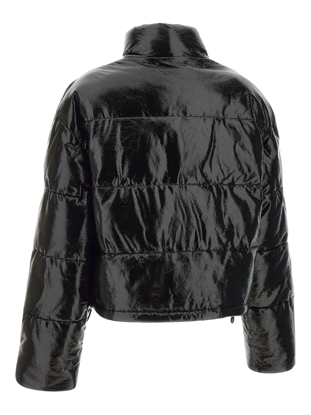 Courrèges Quilted Stand-collar Puffer Jacket In Black