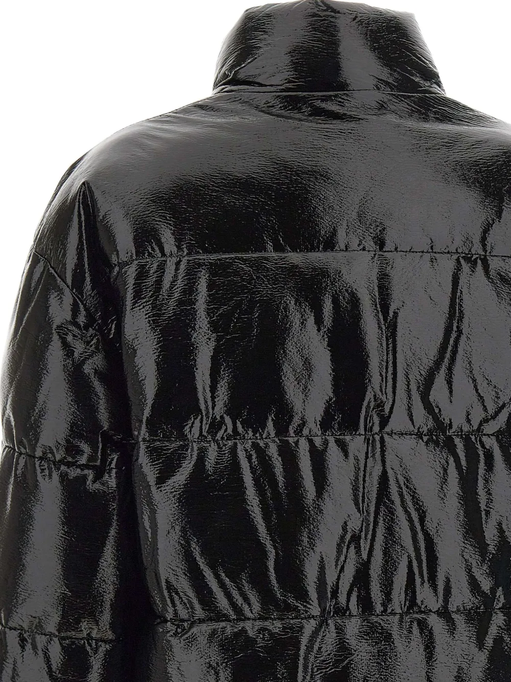 Courrèges Quilted Stand-collar Puffer Jacket In Black