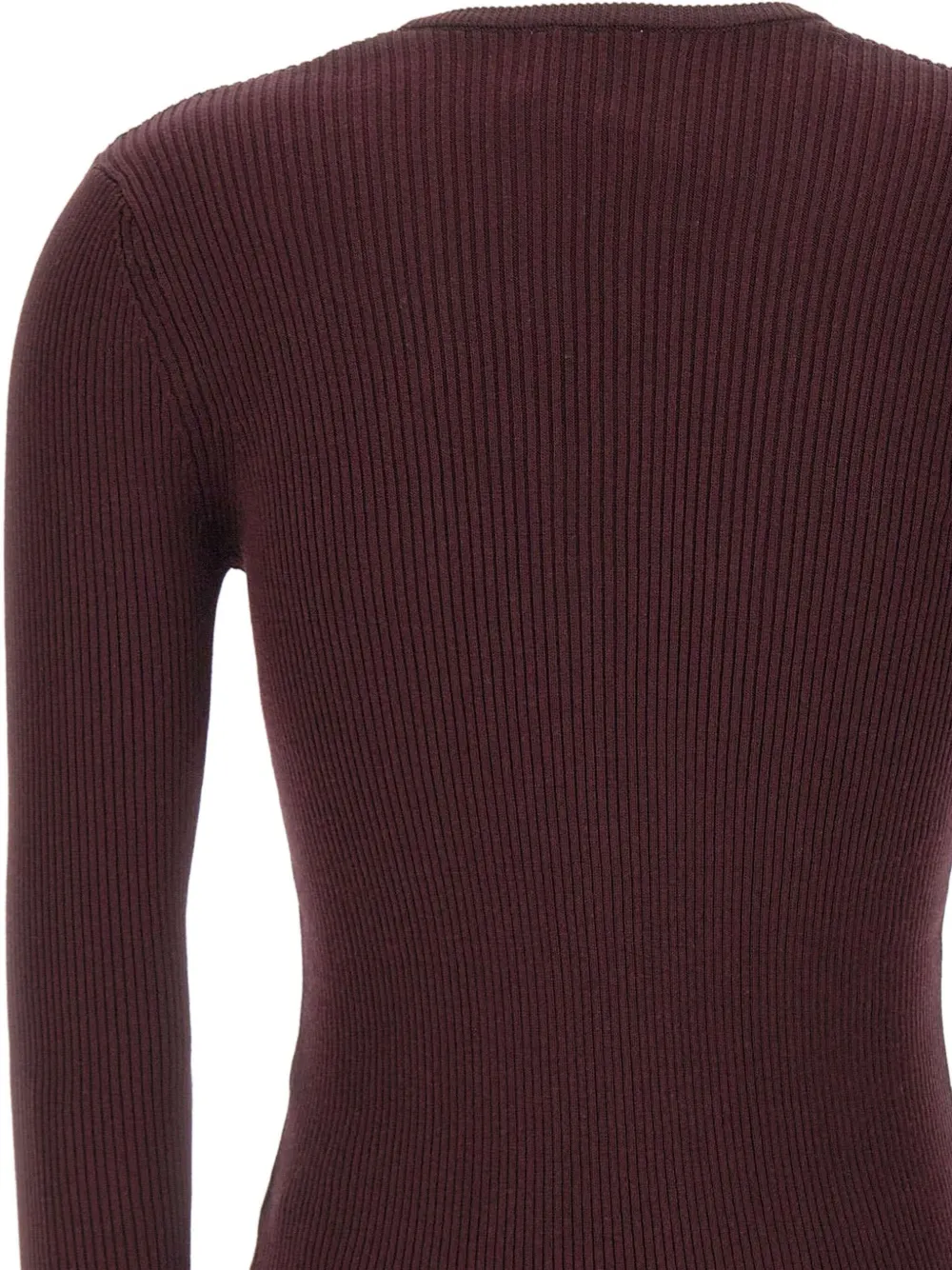 Herskind Oscar Ribbed V-neck Sweater In Brown