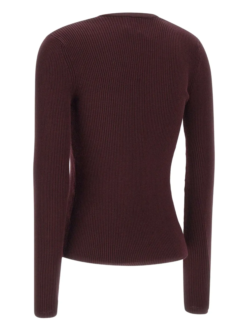 Herskind Oscar Ribbed V-neck Sweater In Brown