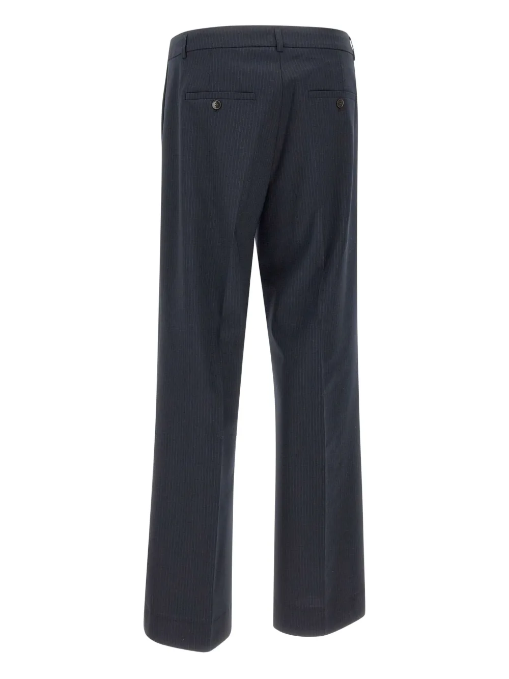 Herskind Pinstripe Straight-leg Trousers In Blue