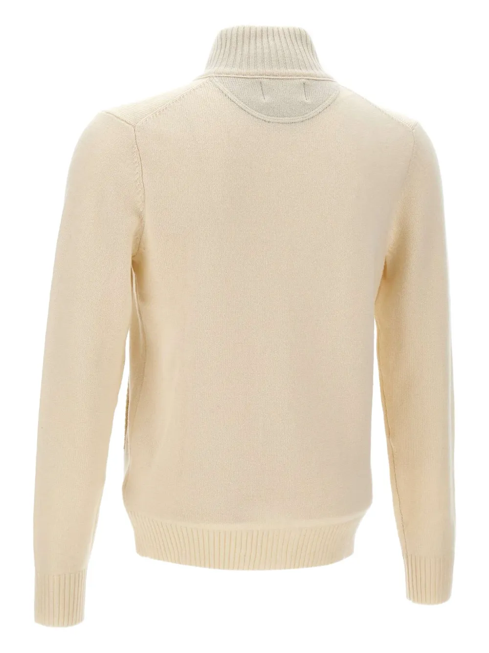 Sun 68 High-neck Buttoned Cardigan In Neutral