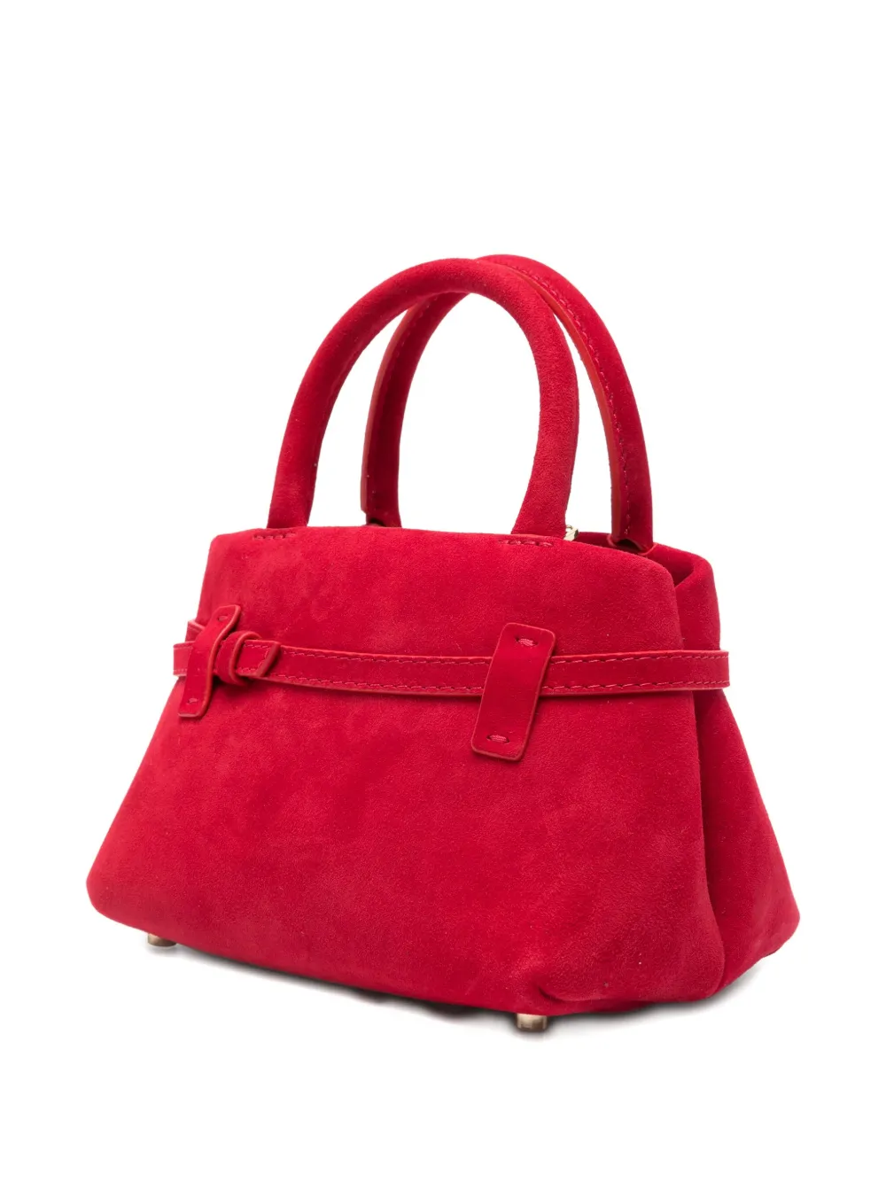 Manu Atelier Le Cambon Suede Tote Bag In Red