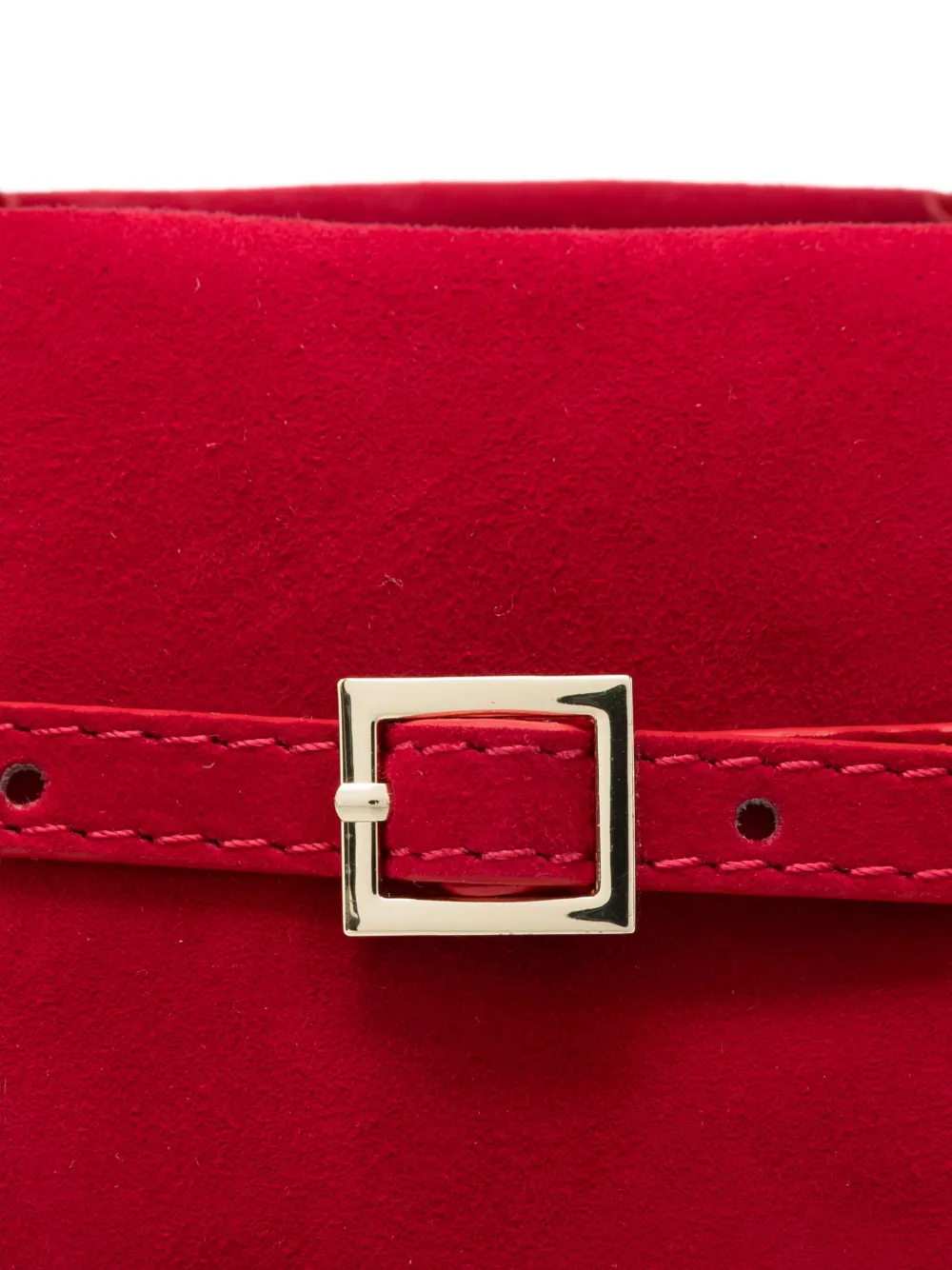 Manu Atelier Le Cambon Suede Tote Bag In Red