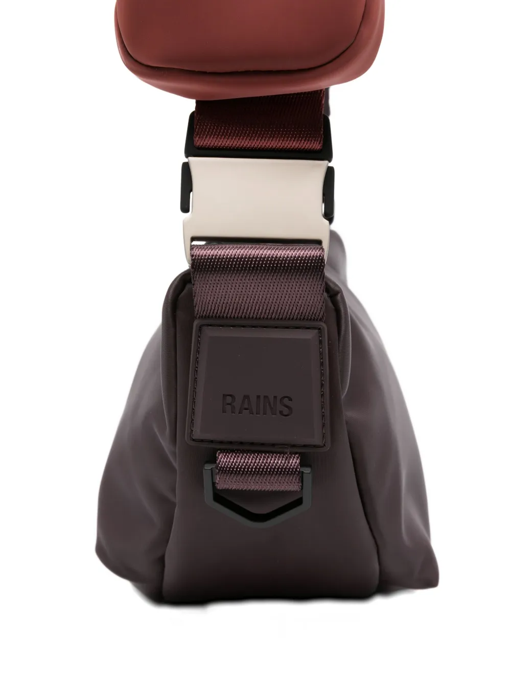 Rains Attached-pocket Shoulder Bag In Brown