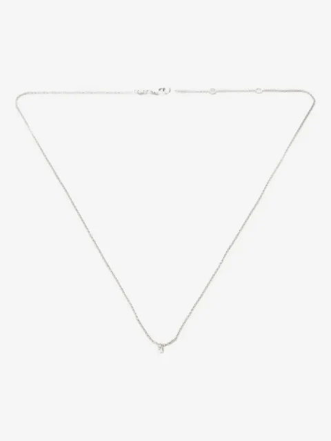 We by WHITEbIRD 18K white gold Emilie diamond solitaire necklace