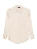 DIXIE pocket-chest cotton shirt - Neutrals