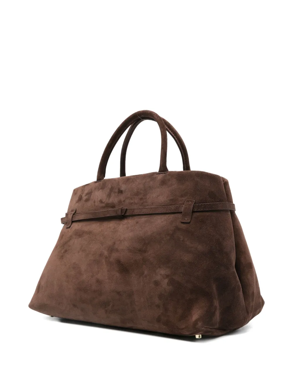 Manu Atelier Le Cambon Suede Handbag In Brown