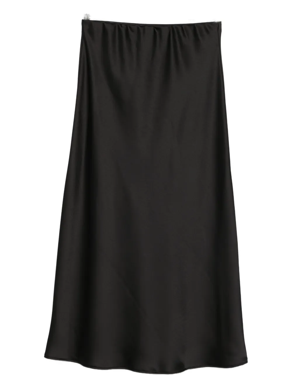 DIXIE bias-cut satin midi skirt | Black | Image 1