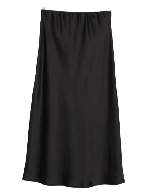 DIXIE bias-cut satin midi skirt