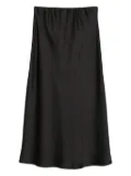 DIXIE bias-cut satin midi skirt - Black
