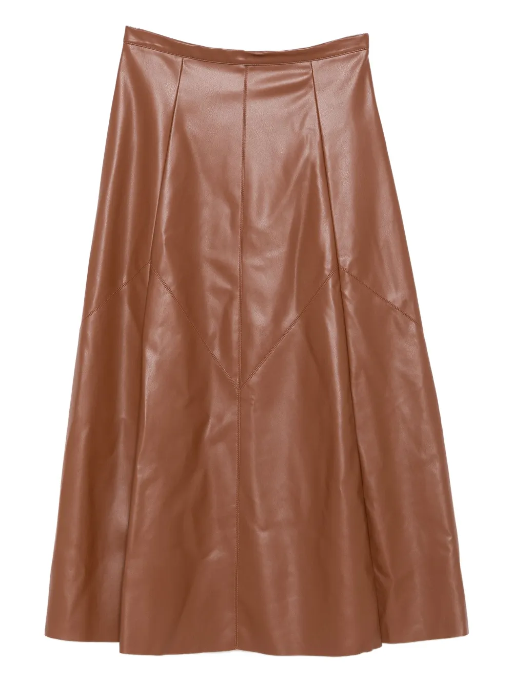 DIXIE panelled midi skirt | Brown | Image 1