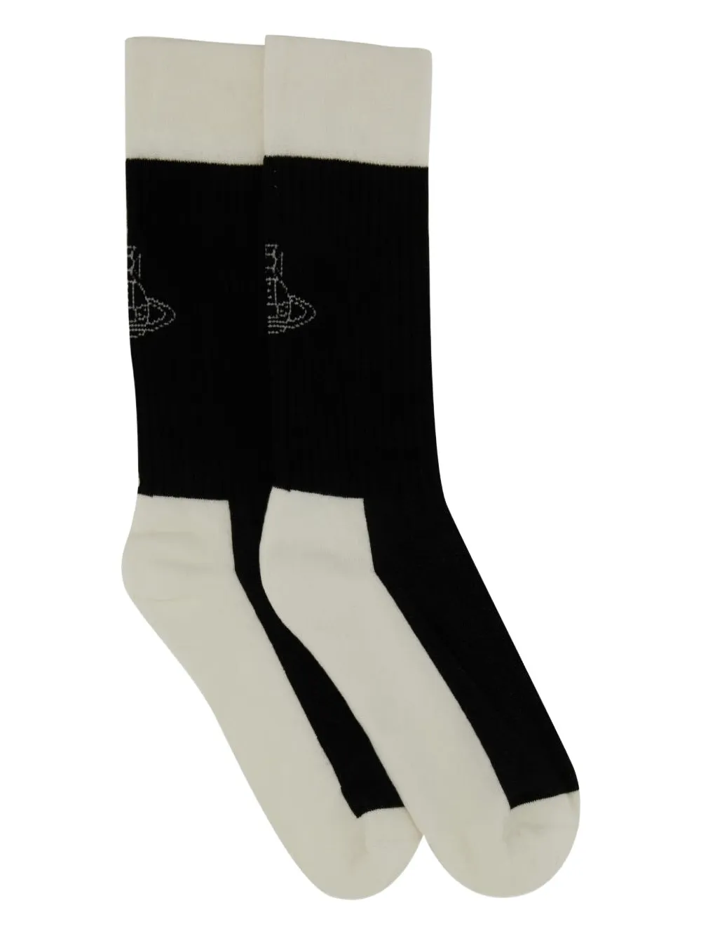 Vivienne Westwood Sporty Orb Detail Socks In Black
