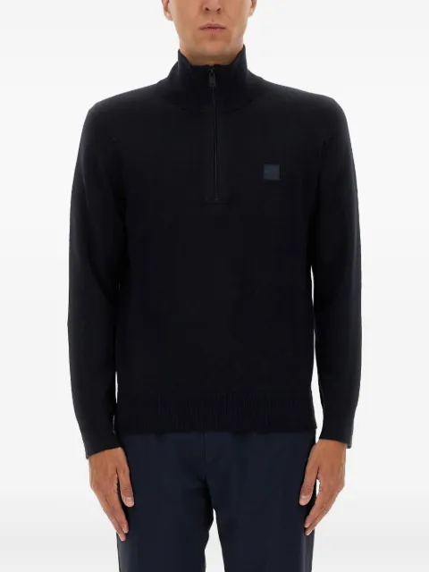 BOSS zip-up logo sweatshirt