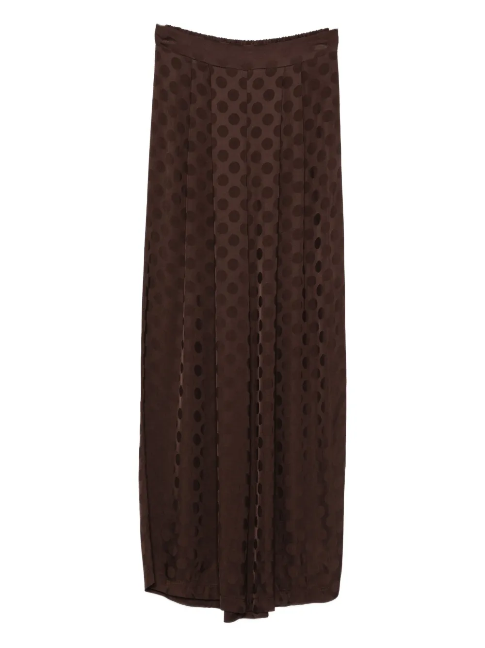 DIXIE pleated polka-dot trousers | Brown | Image 1