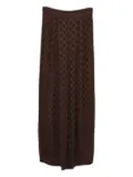 DIXIE pleated polka-dot trousers - Brown