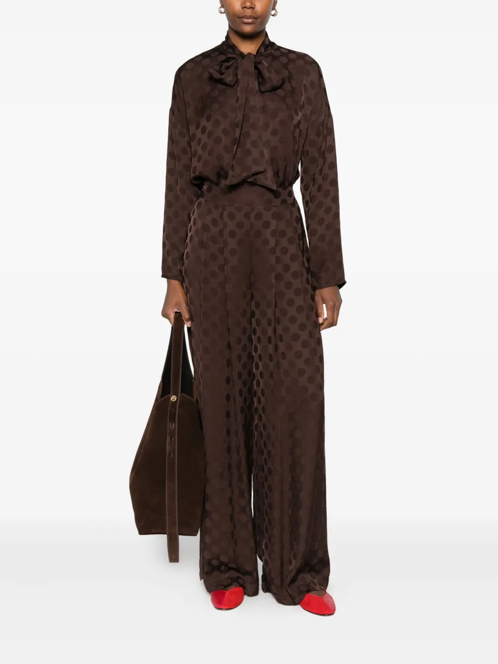 DIXIE pleated polka-dot trousers | Wide-Leg Pants | Image 2