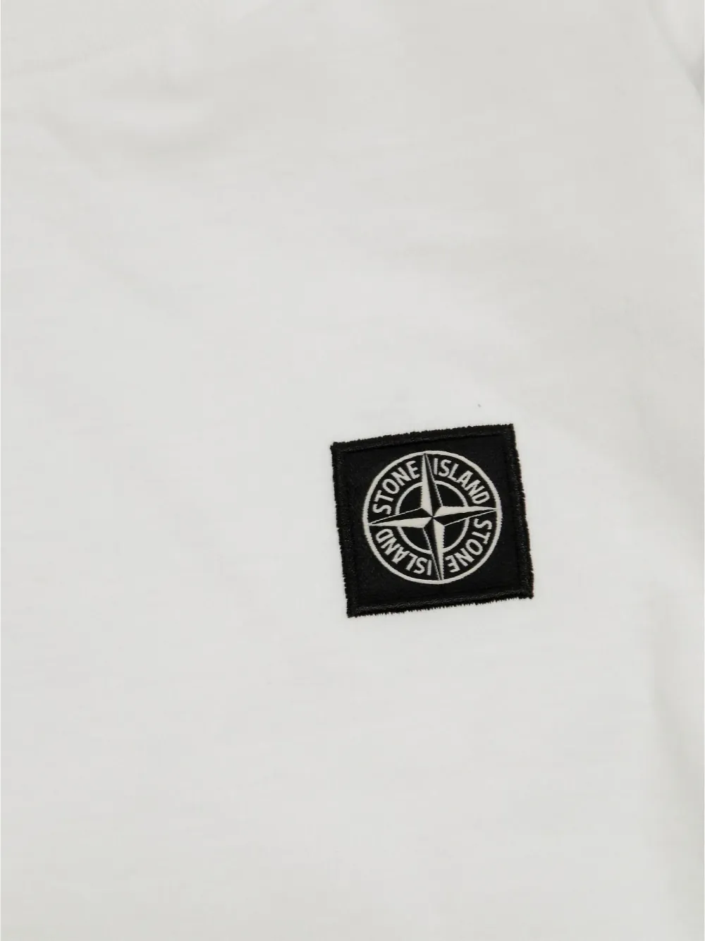 Stone Island Junior Top met lange mouwen en patch Wit