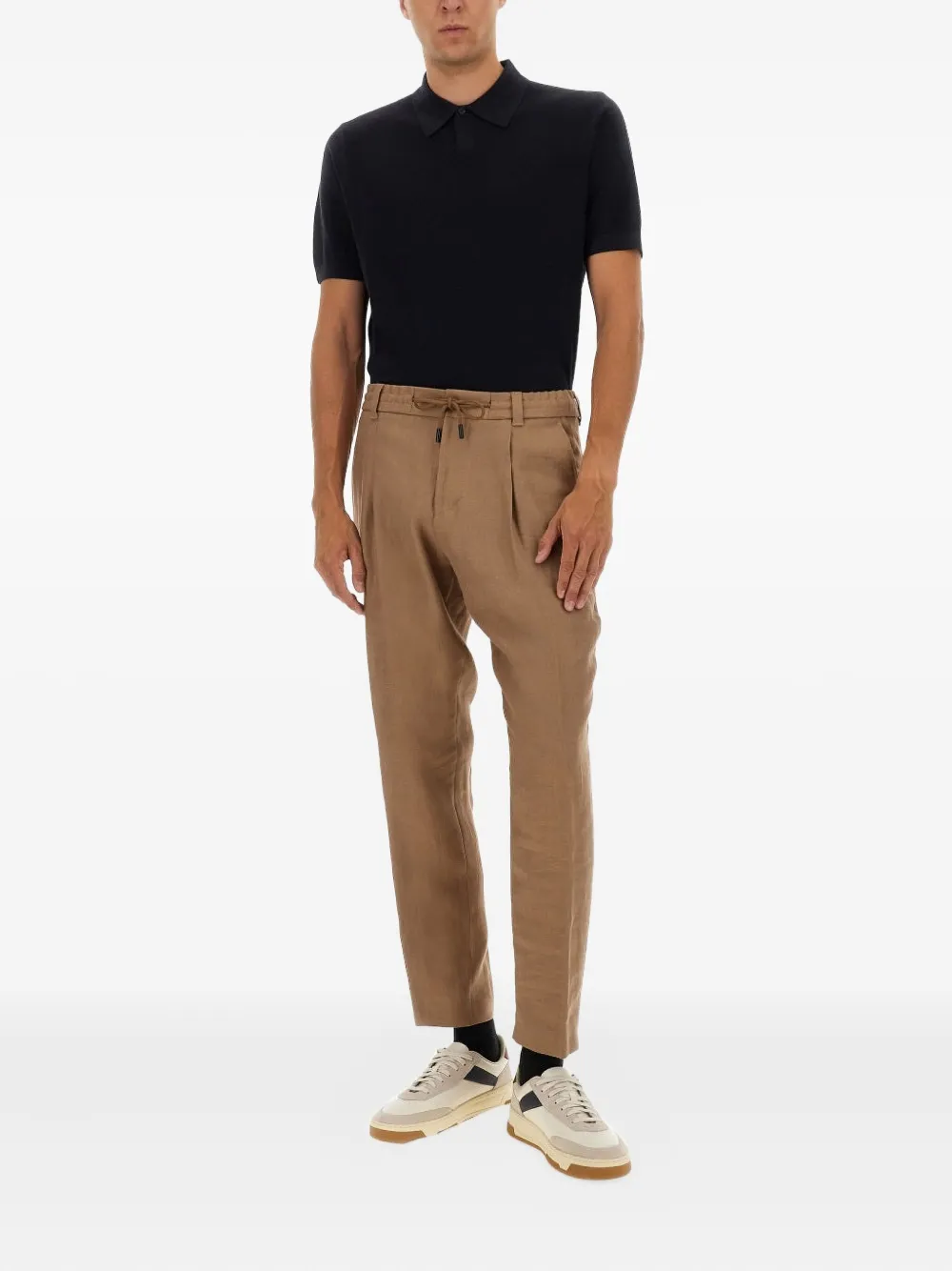BOSS virgin-wool polo shirt - Blauw