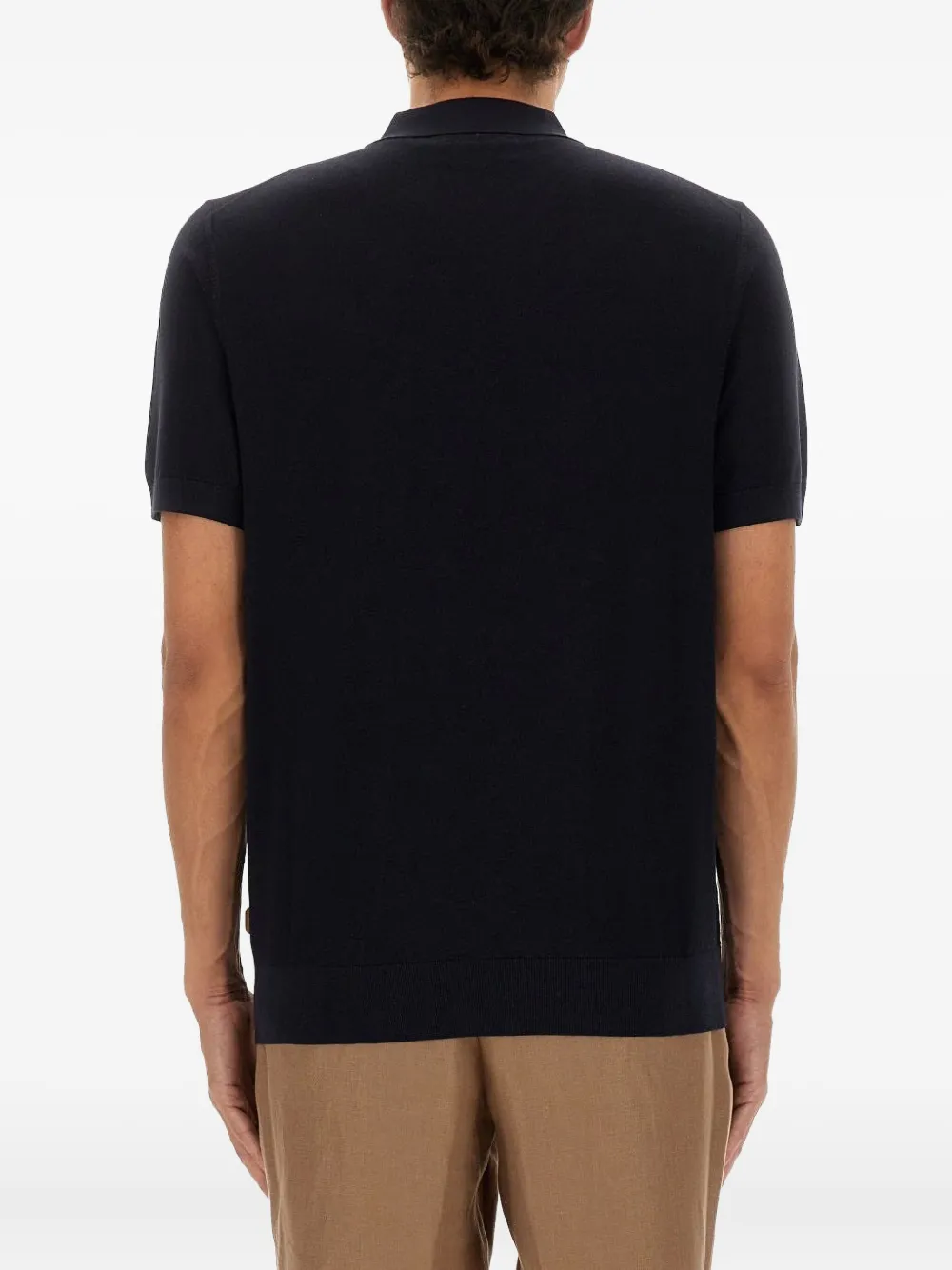 BOSS Poloshirt van scheerwol Blauw