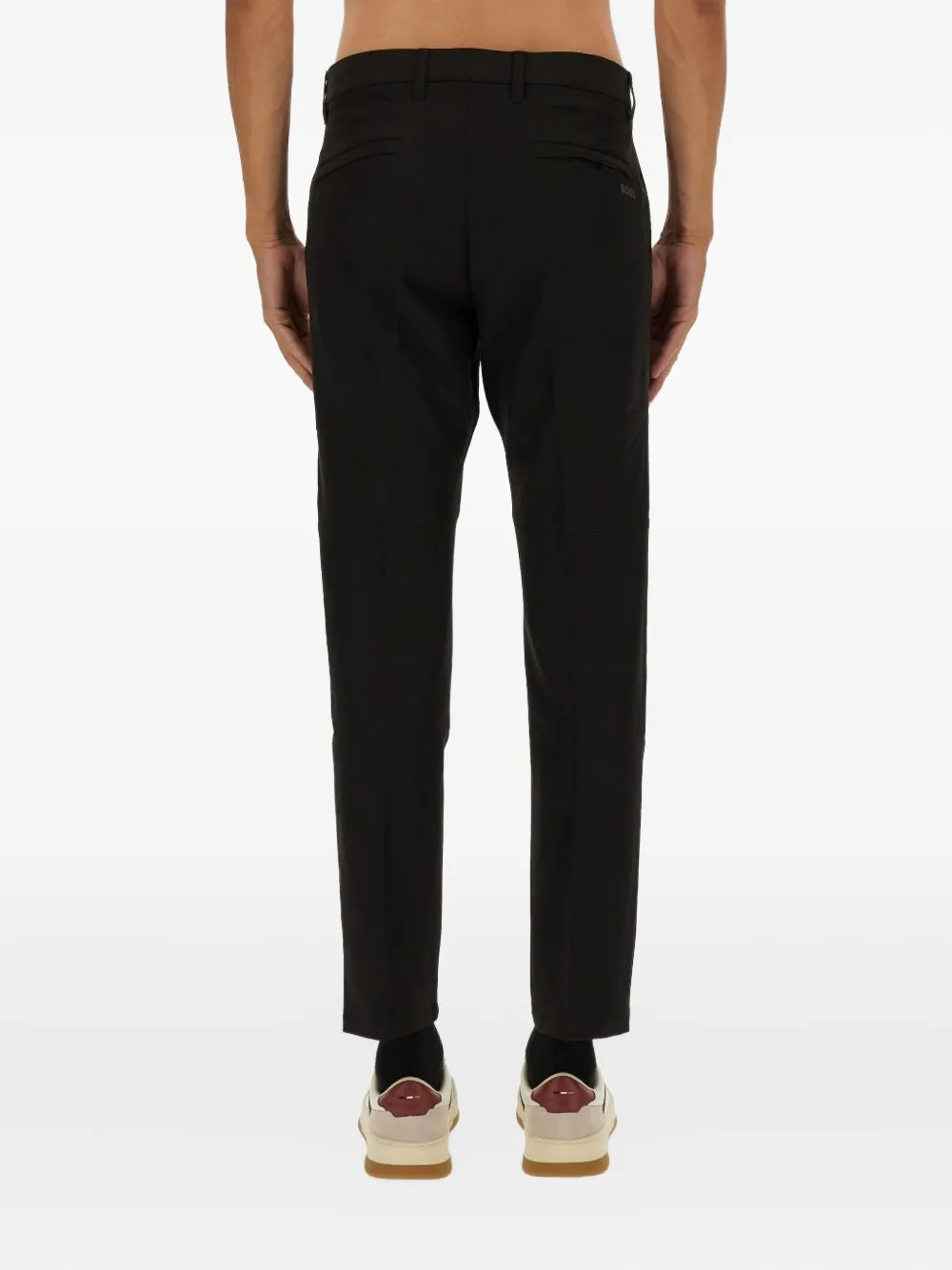 BOSS Broek met knopen Zwart