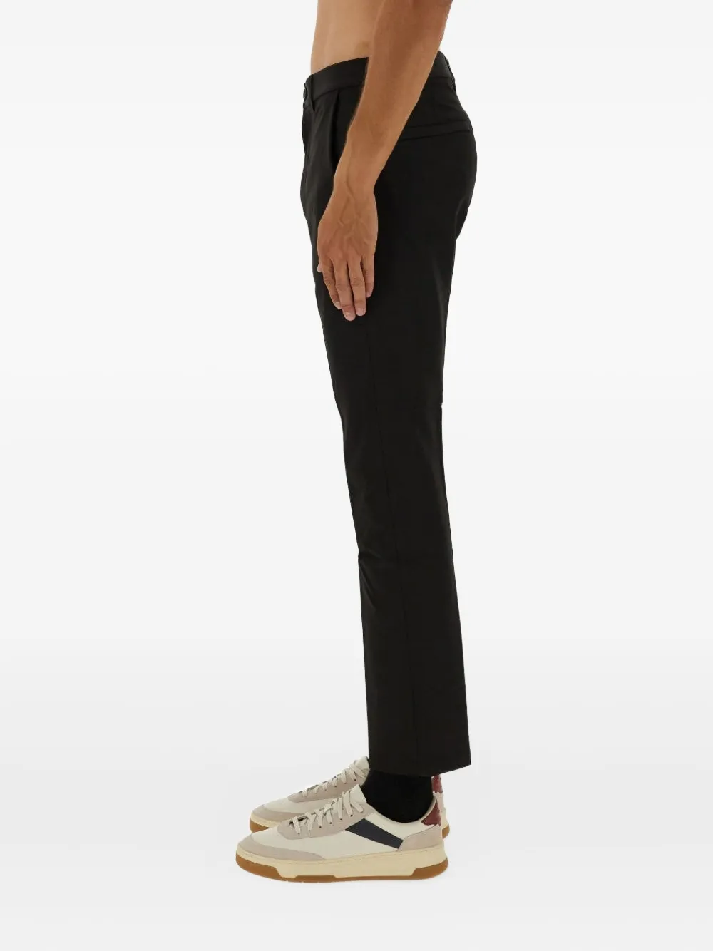 BOSS Broek met knopen Zwart