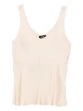 DIXIE V-neck cotton top - Neutrals