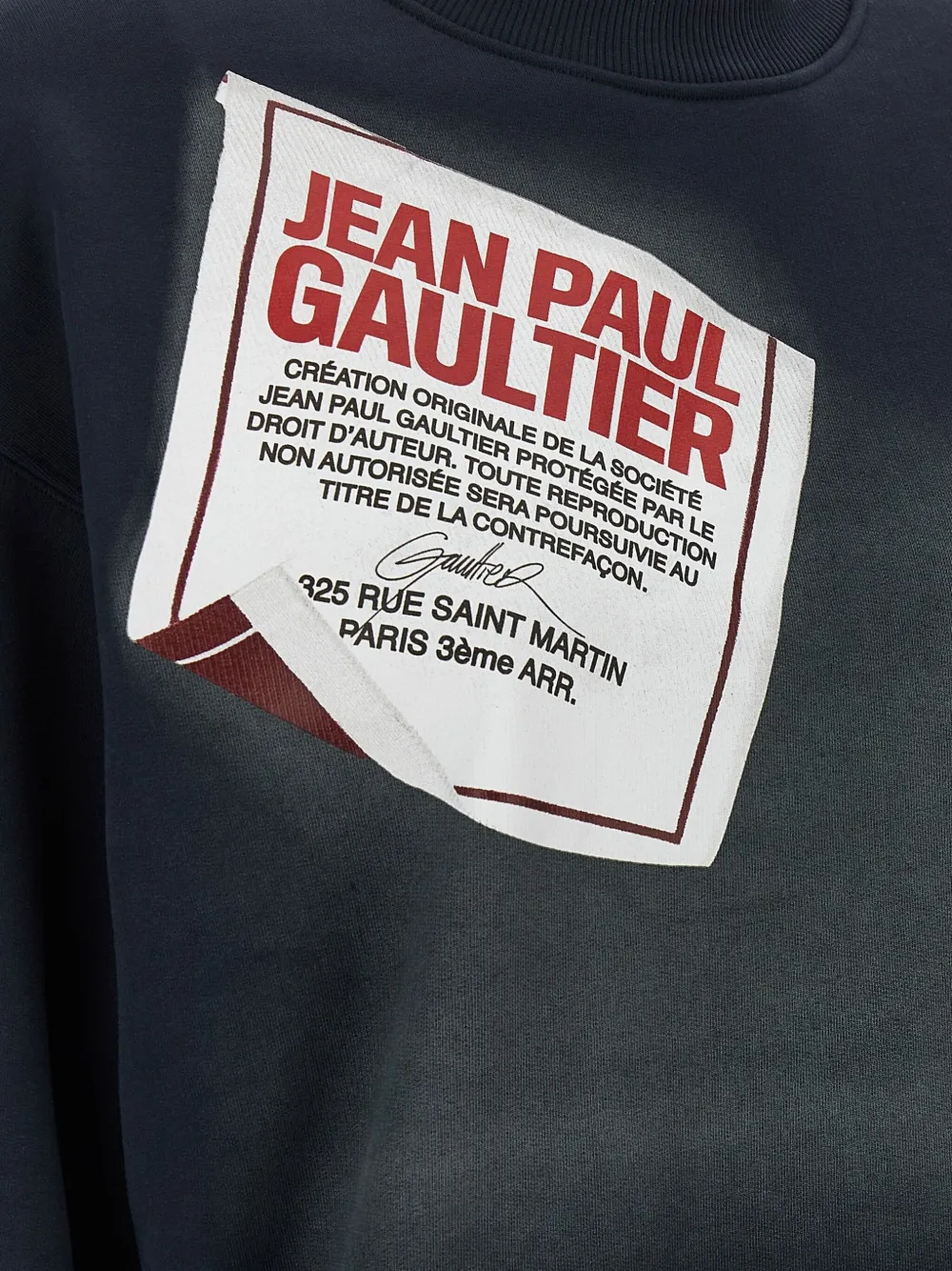 Jean Paul Gaultier The Blue Gaultier Label Sweatshirt Blue In Blue
