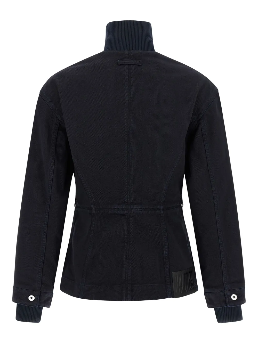 Jean Paul Gaultier The Slit Denim Puffer Jackets Blue In Black