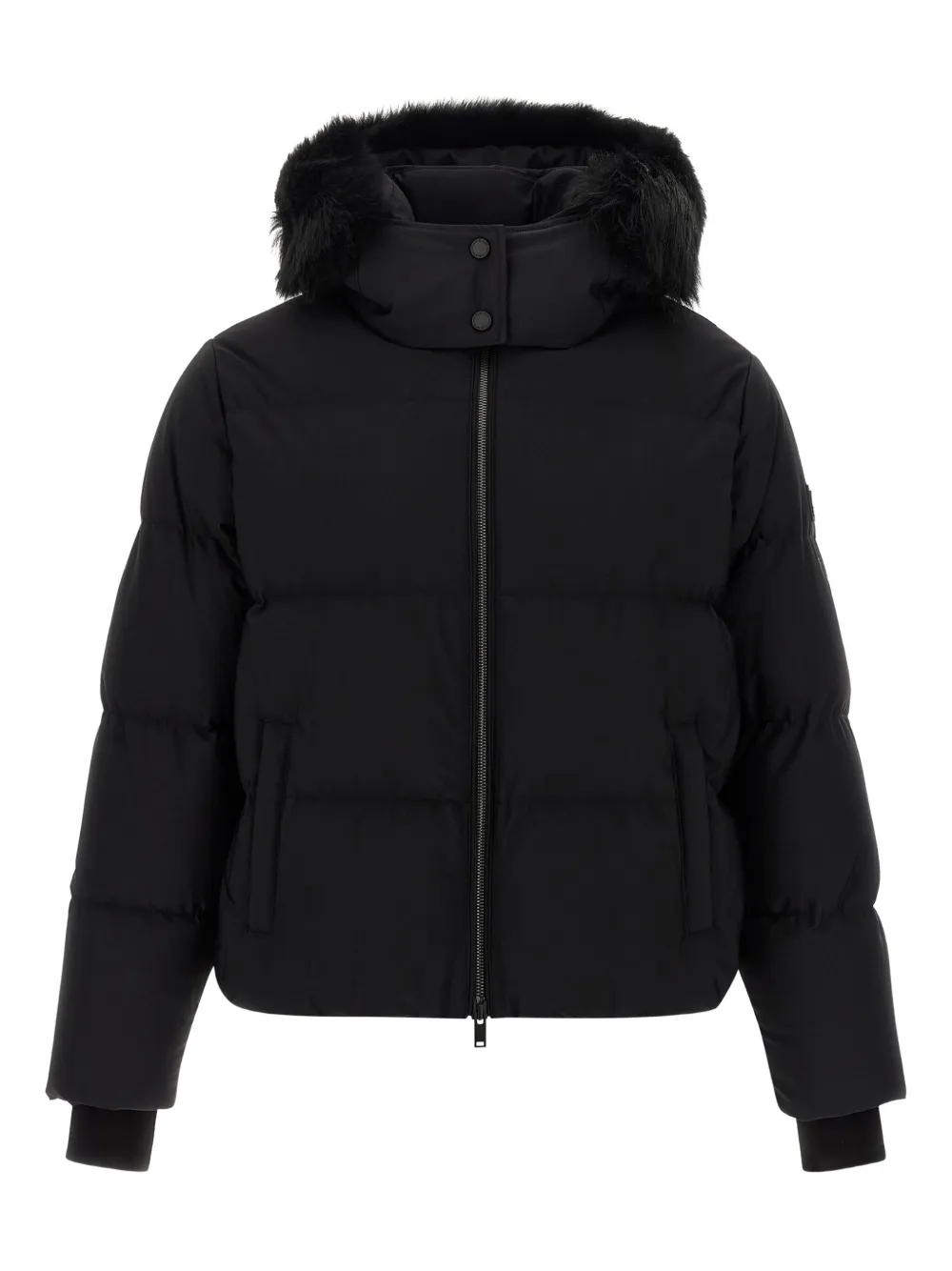 Moose Knuckles Misti fur-trimmed puffer jacket - Zwart