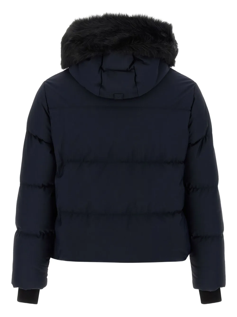 Moose Knuckles Misti fur-trimmed puffer jacket - Blauw