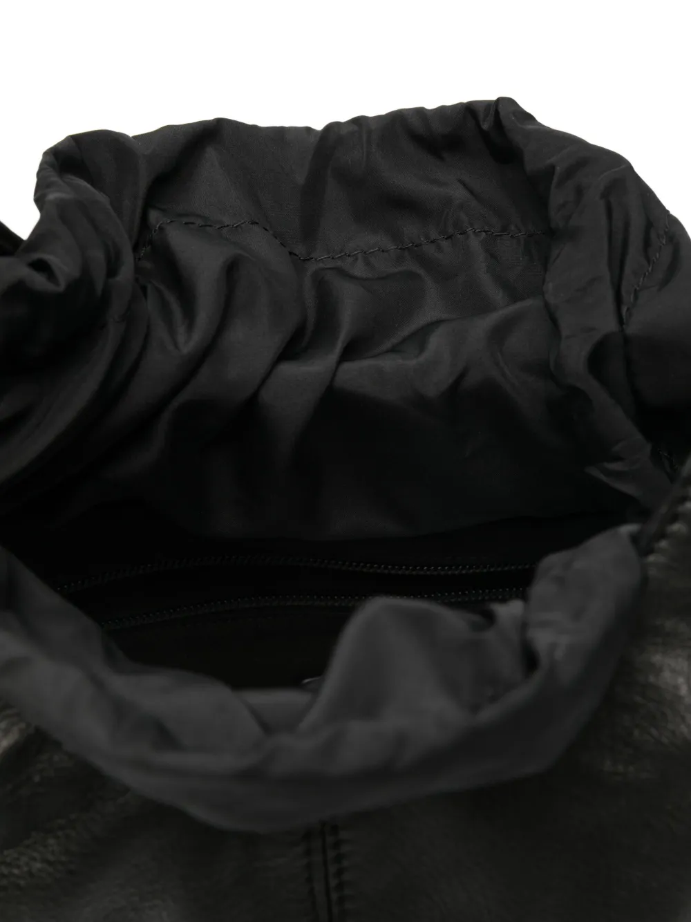 Vic Matie Double-handle Leather Tote Bag In Black